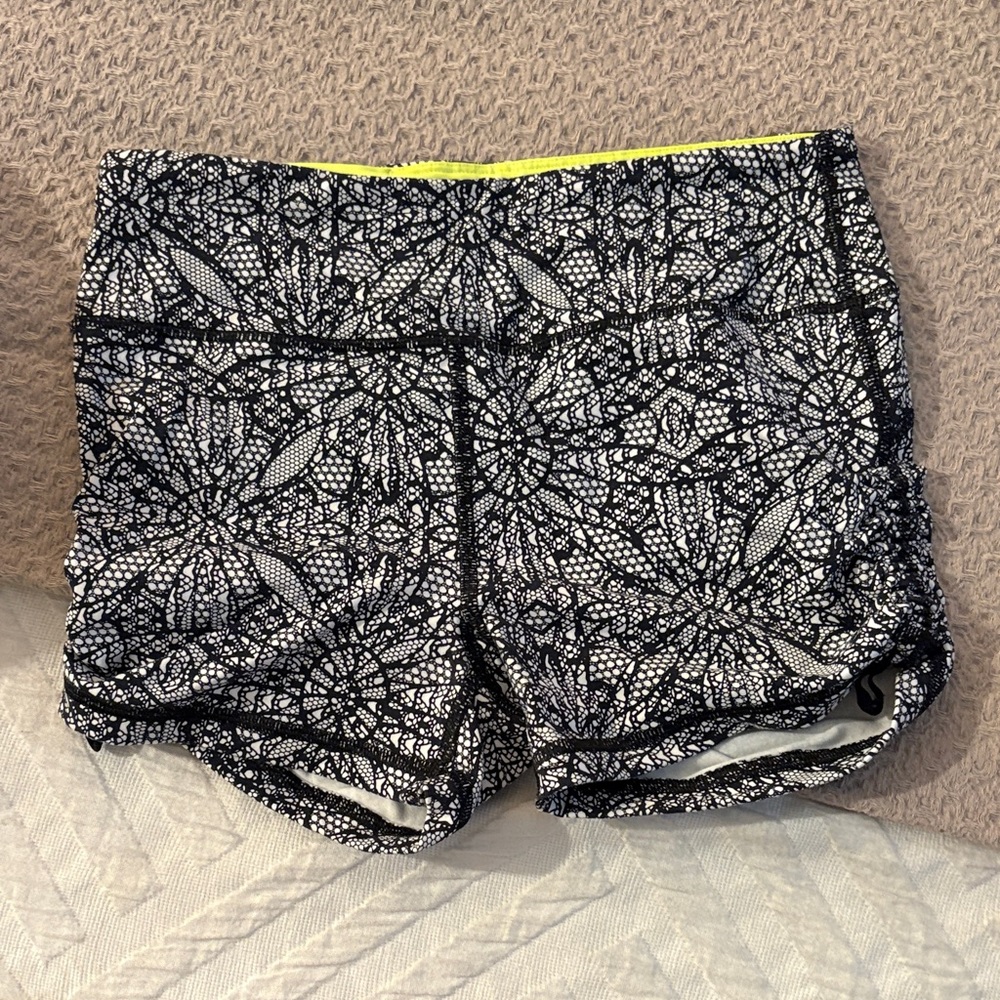 Victoria's Secret Black and White Floral Athletic Shorts